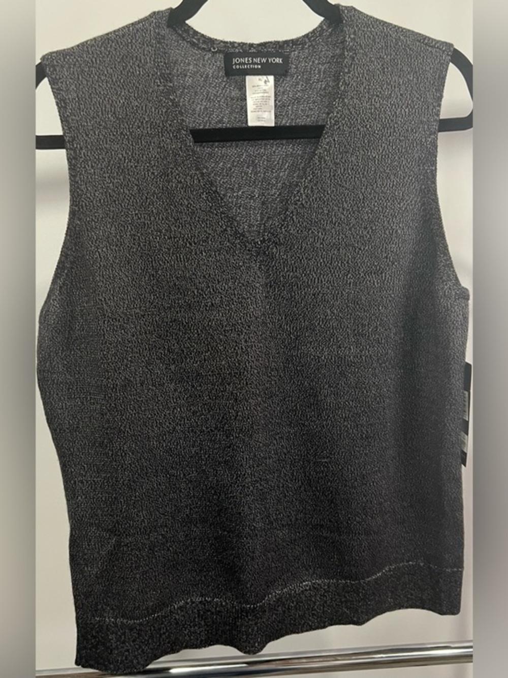 NWT Jones New York Collection V Neck Sweater Vest Size XL